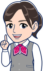 窓口の女性社員