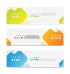 Vector abstract design web banner template with gradient color