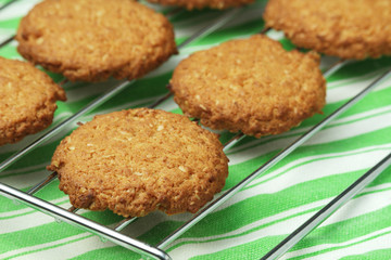 Fresh-baked cookies ready in the table