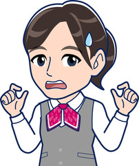 窓口の女性社員