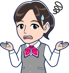 窓口の女性社員