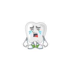 A weeping teeth cartoon character design concept