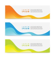 Vector abstract design web banner template with gradient color