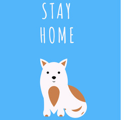 Poster with a dog and the inscription 