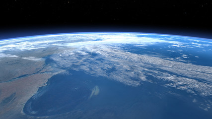 3D Illustration of the Earth Atmosphere