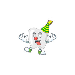 Amusing Clown teeth cartoon character mascot style