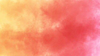 gradient from orange and pink, abstract watercolor background, sky with clouds