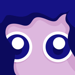 User Avatar with Cute and Flat Style. Suitable for your Profile Picture or Icon