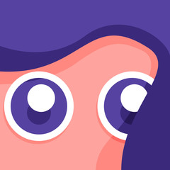 User Avatar with Cute and Flat Style. Suitable for your Profile Picture or Icon