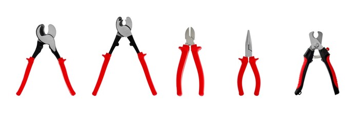 Tools for processing and cutting electrical wires. 