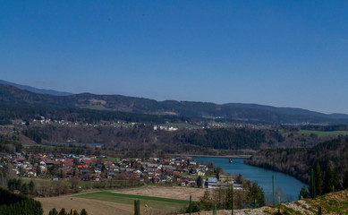 mountain and village views in Austria