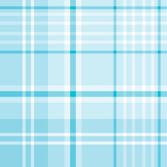 Seamless pattern in interesting positive blue and white colors for plaid, fabric, textile, clothes, tablecloth and other things. Vector image.