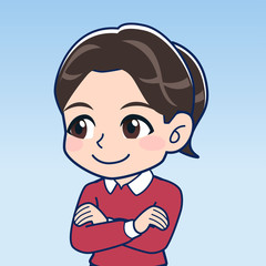 ポニーテールの小学生