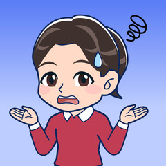 Obraz premium ポニーテールの小学生