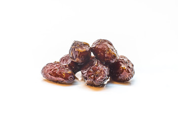 Date Fruit on White Background