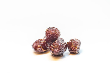Date Fruit on White Background