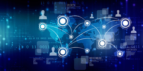 Obraz premium 2d illustration Business Network concept 