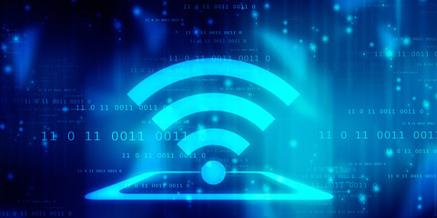 2d illustration WiFi symbol