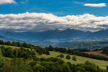 Fototapeta na wymiar Landscape at Monestier de Clermont near Annecy in Haute-Savoie region of France