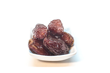 Date Fruit on White Background