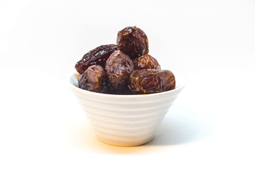 Date Fruit on White Background