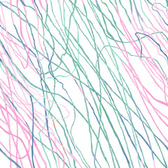 Vector modern seamless background with colorful hand drawn abstract lines, doodles. Use it for wallpaper, textile print, pattern fills, web, surface texture, wrapping paper, design of presentation