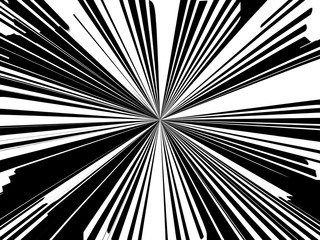      Abstract monochrome star line light illustration background. Black White Abstract Zoom Motion background.           