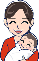 赤ちゃんとお母さん