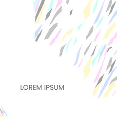 Vector abstract template with geometric shapes. Use it as invitation, greeting card, poster, banner, Social Media design post, flyer, cover, placard, brochure and other graphic design