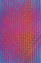 Pink and red background with abstract pattern stripes and gradient.