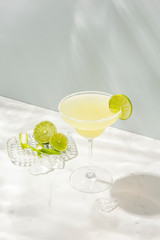 Lemon Margarita cocktail drink