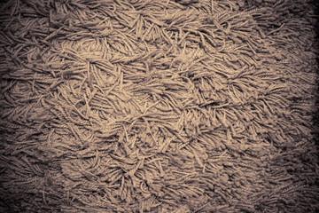 Close up of Brown fabric carpet