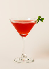 Classic Cosmopolitan with a lime peel