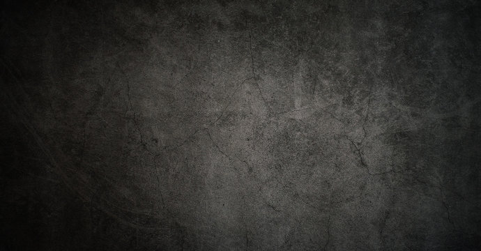 Texture of old gray concrete wall for dark background
