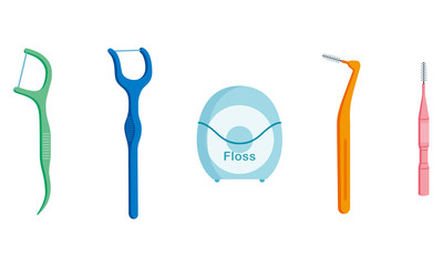デンタルフロス　歯間ブラシ