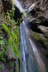 Bard'natore waterfall and piacentini mountains in Calabritto and Quaglietta italy