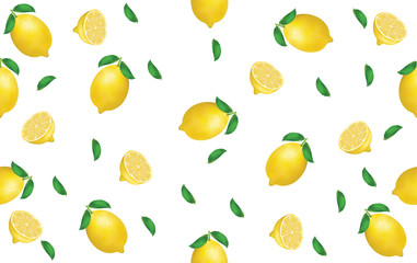 lemon seamless pattern, vector illustration