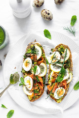 Fresh homemade open faced sandwiches recipe idea