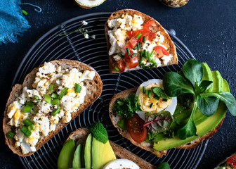 Fresh homemade open faced sandwich recipe idea