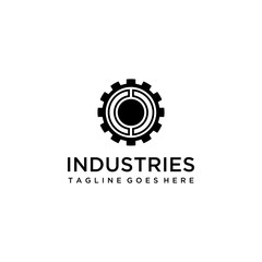 Creative modern gear logo icon vector sign industrial