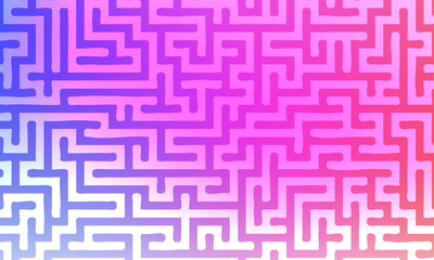 Abstract vector background with gradient colorful maze