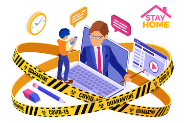 covid-19 coronavirus quarantine stay home Online education