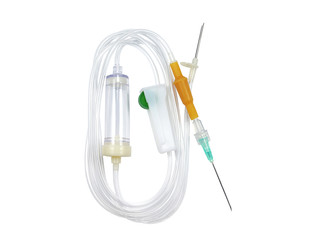 Intravenous medical perfusion system with isolated on white