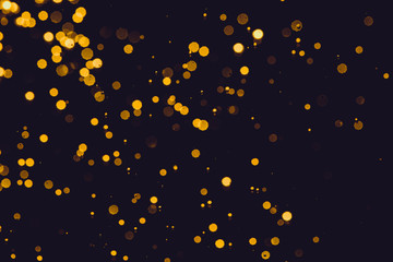 Golden blur glitter  lights abstract bokeh for Merry Christmas and New Year