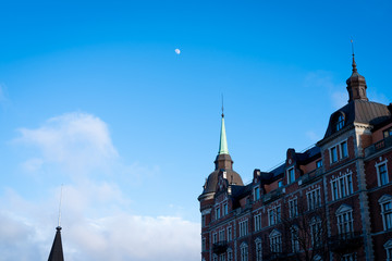 STOCKHOLM, SWEDEN; March 18 2019: Beautiful houses of Södermalm in Stockholm.