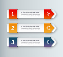 Modern minimal arrow elements for infographics