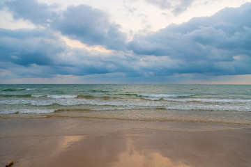Sky and clouds at the beach before sunset