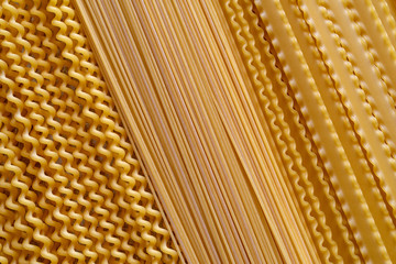 Dry long cut pasta of different types