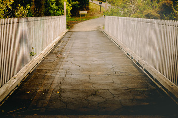 wooden bridge on natural background