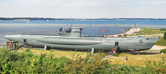 Submarine Boat at Laboe in Germany - U-Boot U 995 Kiel - Ehrenmal